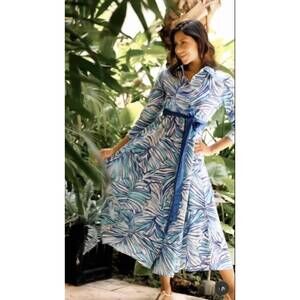 NEW PERLAVERA leila midi dress in sentry cerulean
